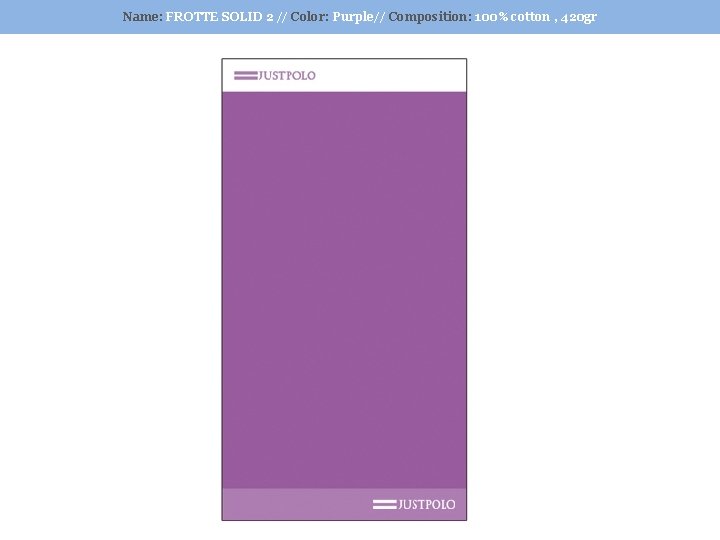 Name: FROTTE SOLID 2 // Color: Purple// Composition: 100% cotton , 420 gr 