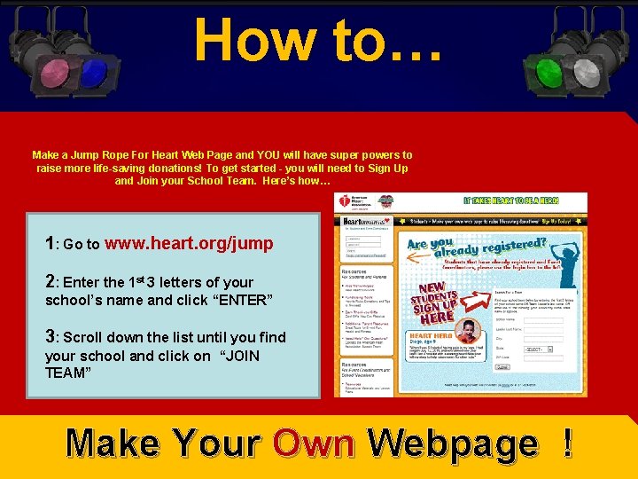 How to… Make a Jump Rope For Heart Web Page and YOU will have