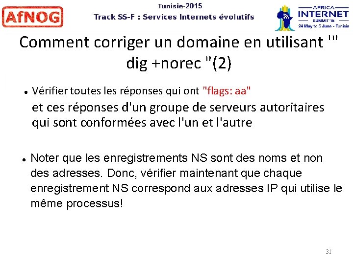 Comment corriger un domaine en utilisant '" dig +norec "(2) Vérifier toutes les réponses