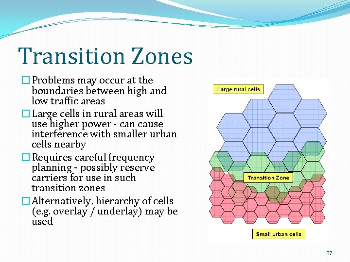 Transition Zones �Problems may occur at the boundaries between high and low traffic areas