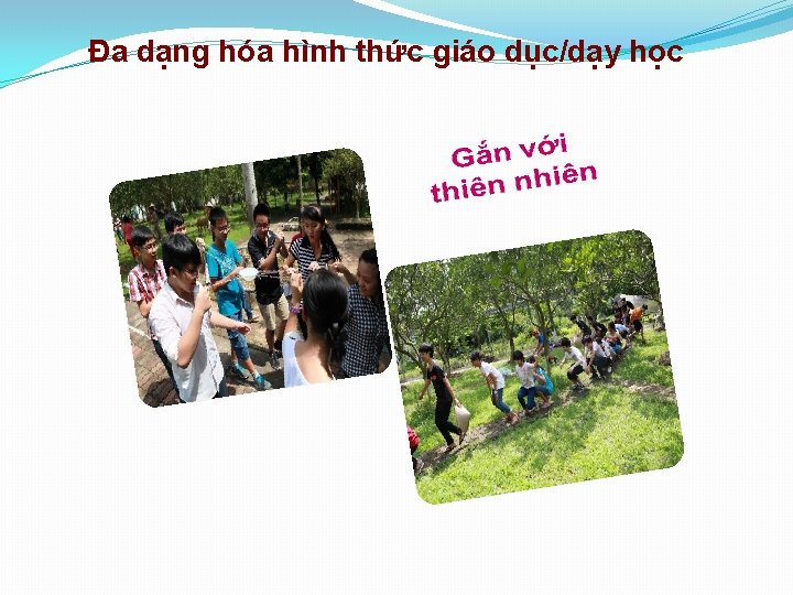 Đa dạng hóa hình thức giáo dục/dạy học 