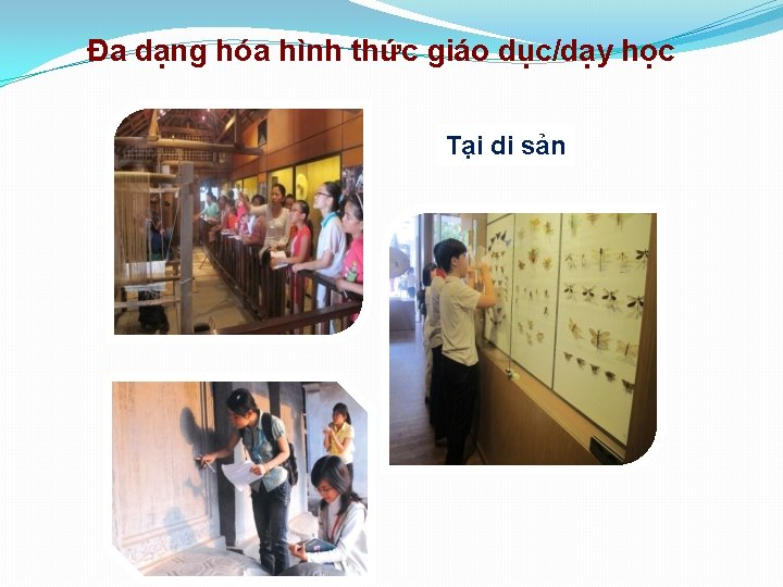 Đa dạng hóa hình thức giáo dục/dạy học Tại di sản 