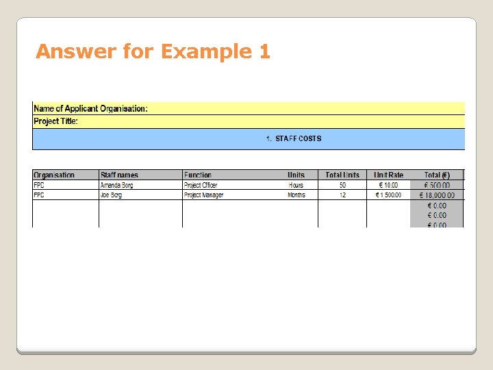 Answer for Example 1 