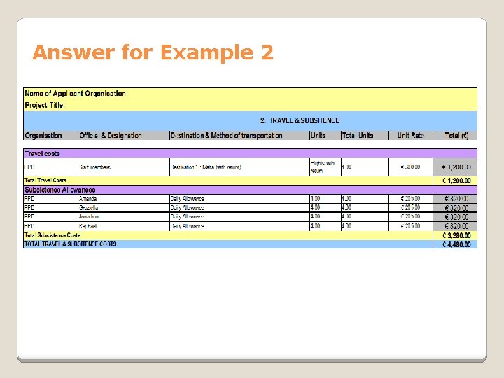 Answer for Example 2 