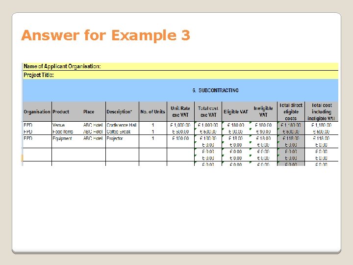 Answer for Example 3 