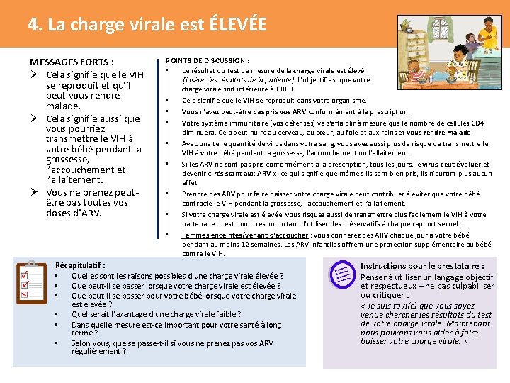 4. La charge virale est ÉLEVÉE MESSAGES FORTS : Ø Cela signifie que le