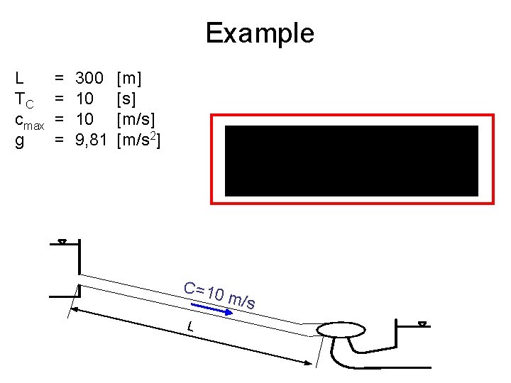 Example L TC cmax g = = 300 10 10 9, 81 [m] [s]