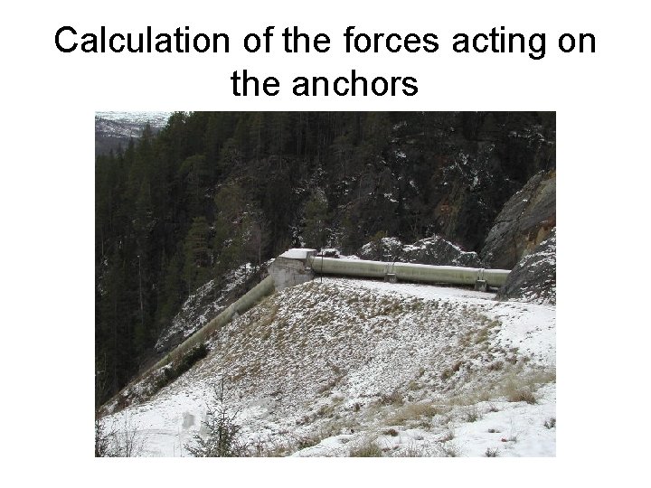 Calculation of the forces acting on the anchors 