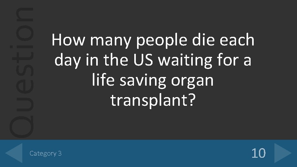 Question How many people die each day in the US waiting for a life