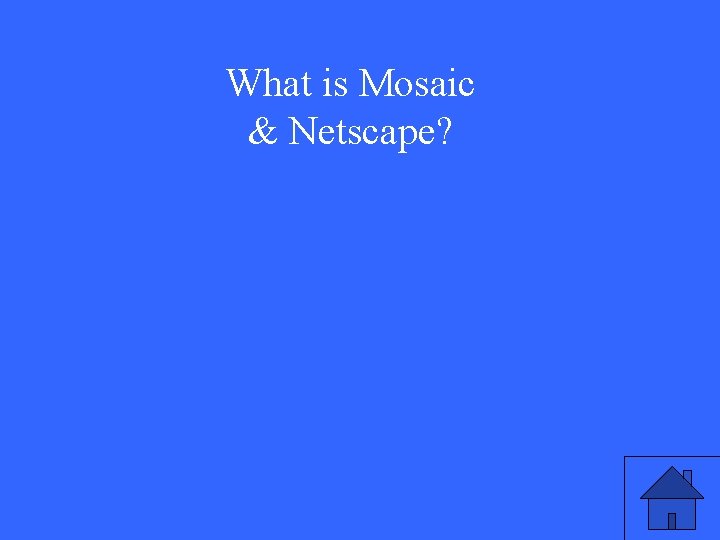 What is Mosaic & Netscape? 