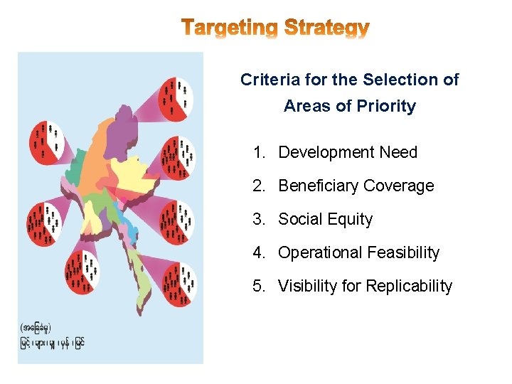 Criteria for the Selection of Areas of Priority 1. Development Need 2. Beneficiary Coverage