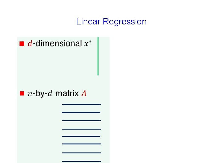 Linear Regression g 