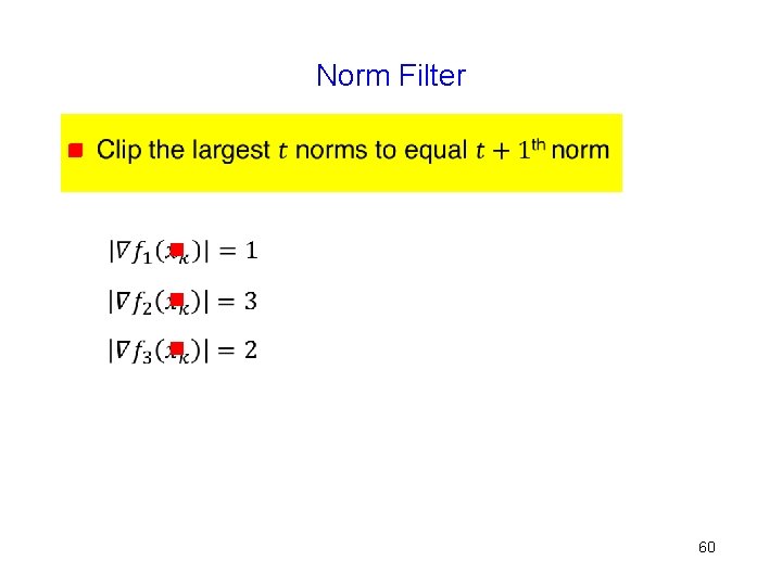 Norm Filter g g 60 