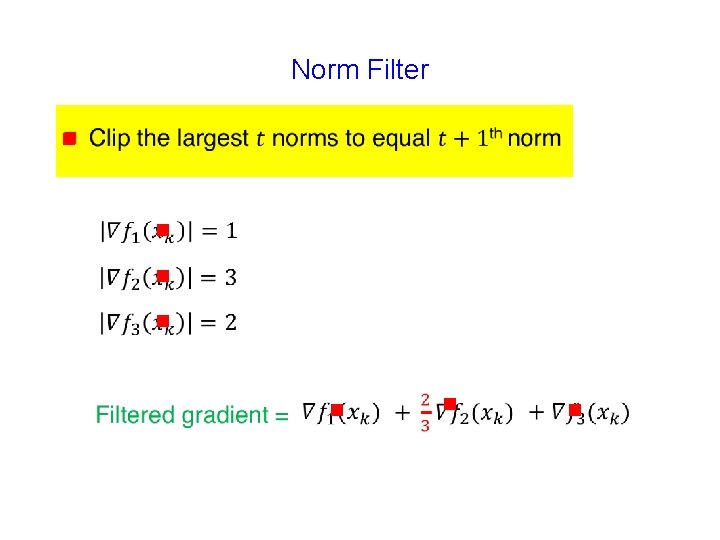 Norm Filter g g g g 