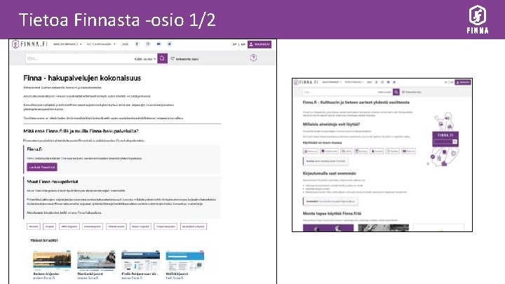 Tietoa Finnasta -osio 1/2 