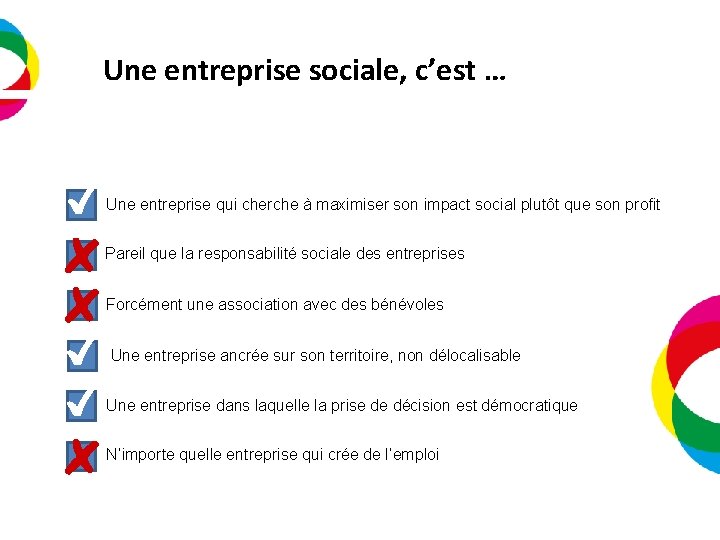 Une entreprise sociale, c’est … us r o e v A jou de Une