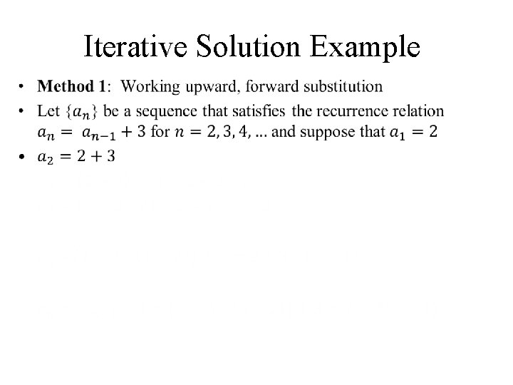 Iterative Solution Example • 