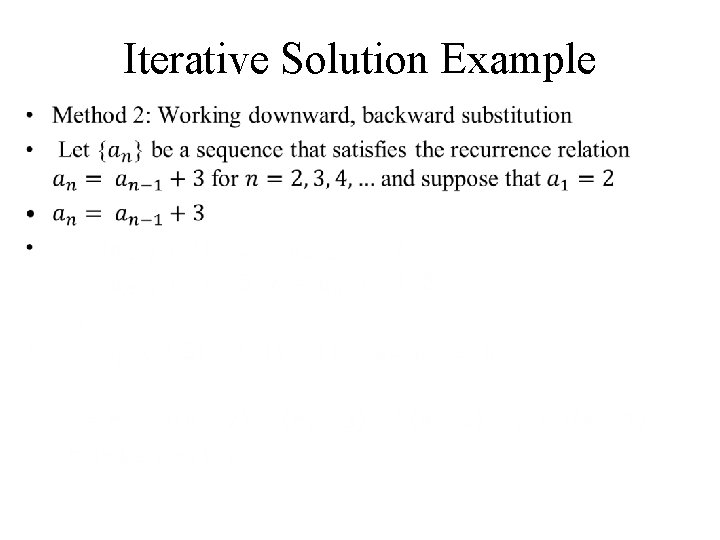 Iterative Solution Example • 