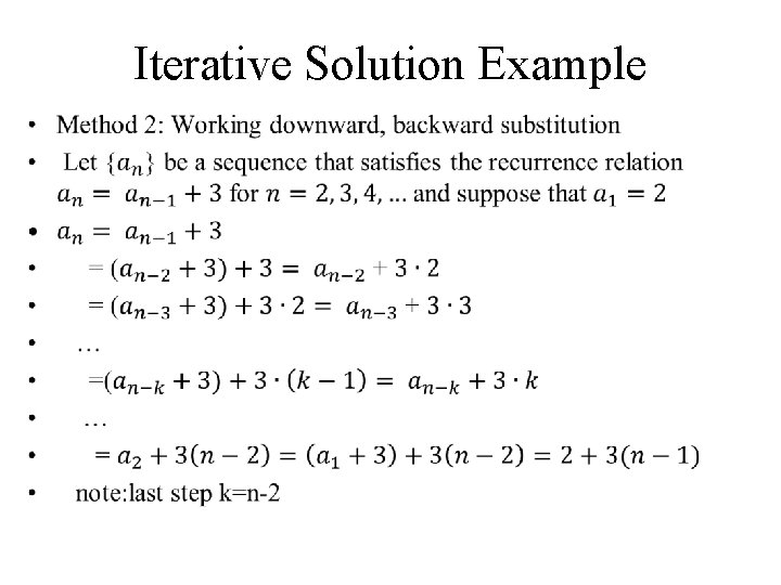 Iterative Solution Example • 