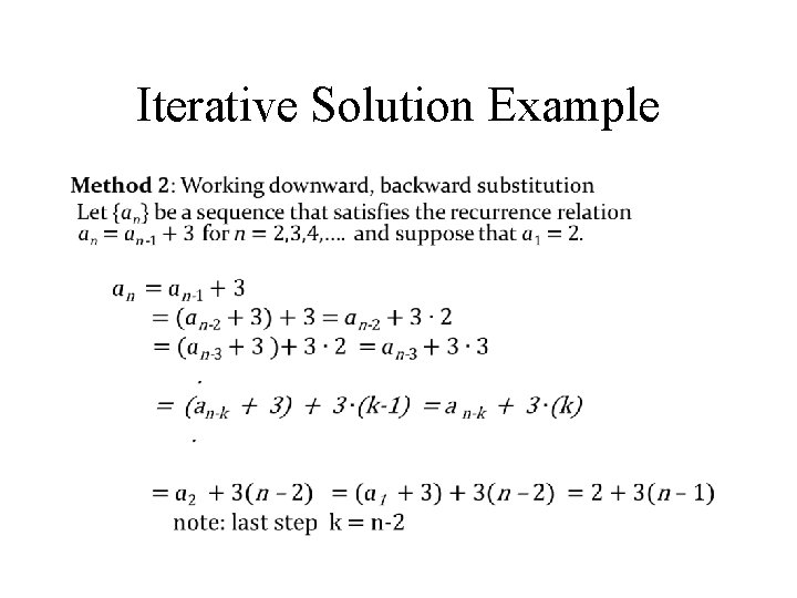 Iterative Solution Example • 