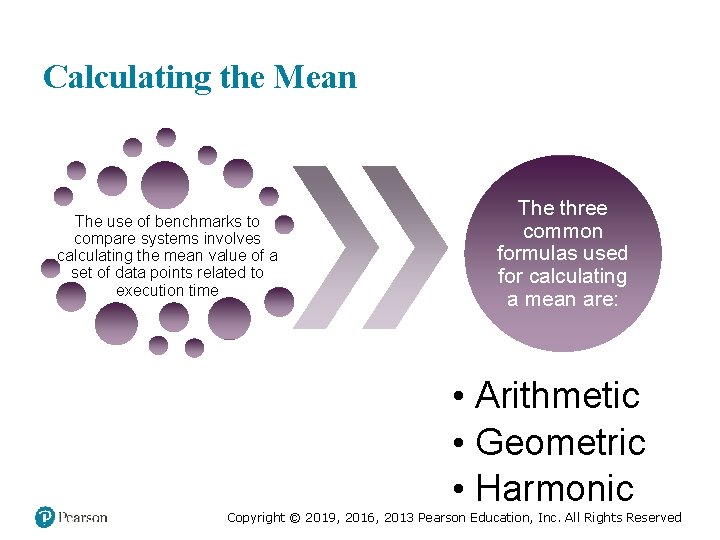 Calculating the Mean The use of benchmarks to compare systems involves calculating the mean Calculating the Mean The use of benchmarks to compare systems involves calculating the mean