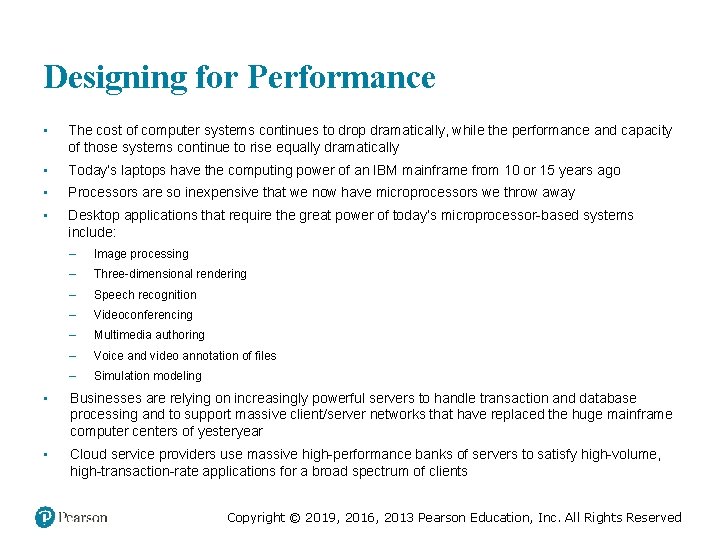 Designing for Performance • The cost of computer systems continues to drop dramatically, while Designing for Performance • The cost of computer systems continues to drop dramatically, while