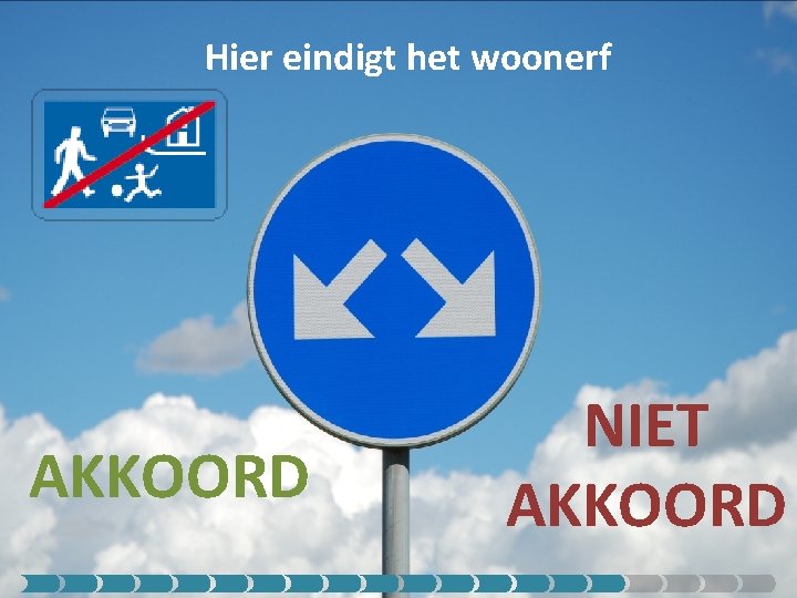 Hier eindigt het woonerf AKKOORD NIET AKKOORD 