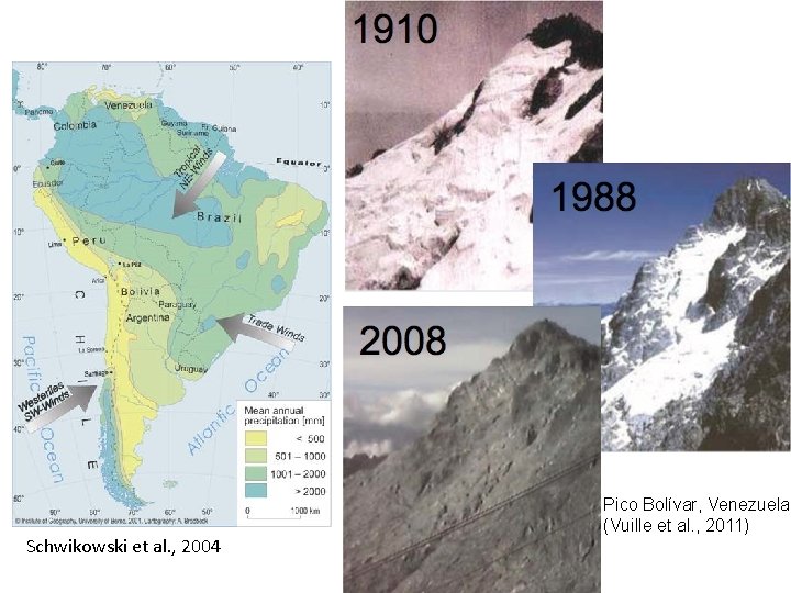 Schwikowski et al. , 2004 Pico Bolívar, Venezuela (Vuille et al. , 2011) 