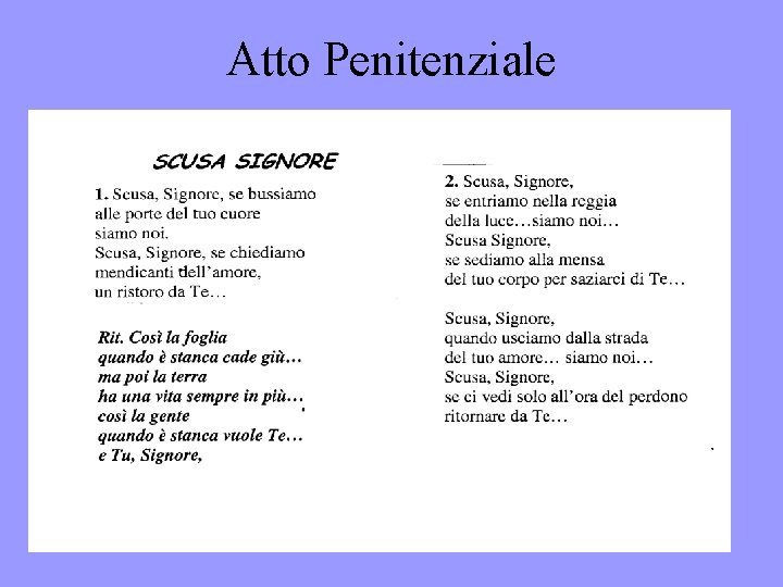 Atto Penitenziale 