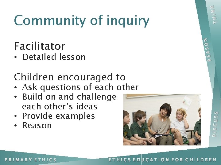 NK THI SON REA Community of inquiry Facilitator • Detailed lesson • Ask questions