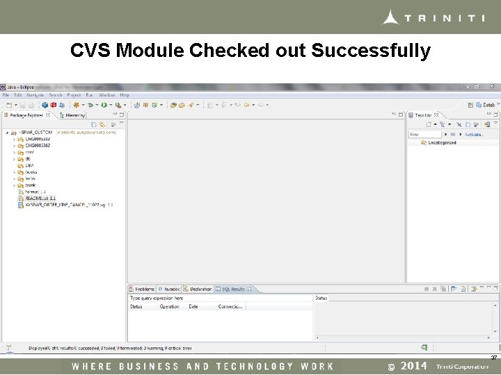 CVS Module Checked out Successfully 37 