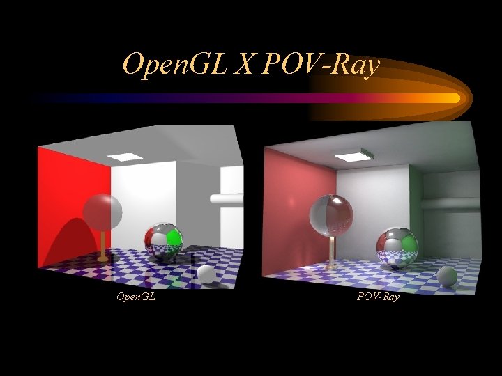 Open. GL X POV-Ray Open. GL POV-Ray 