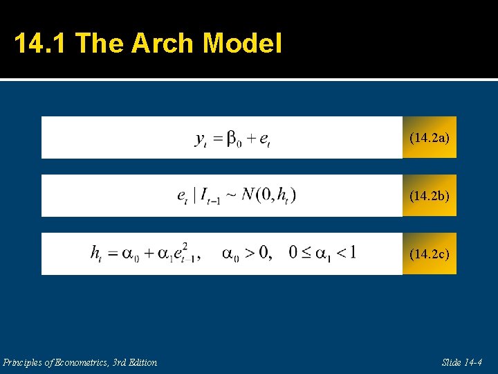 14. 1 The Arch Model (14. 2 a) (14. 2 b) (14. 2 c)