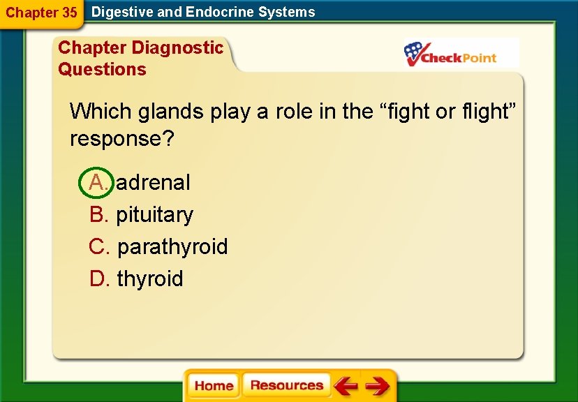 Chapter 35 Digestive and Endocrine Systems Chapter Diagnostic Questions Which glands play a role