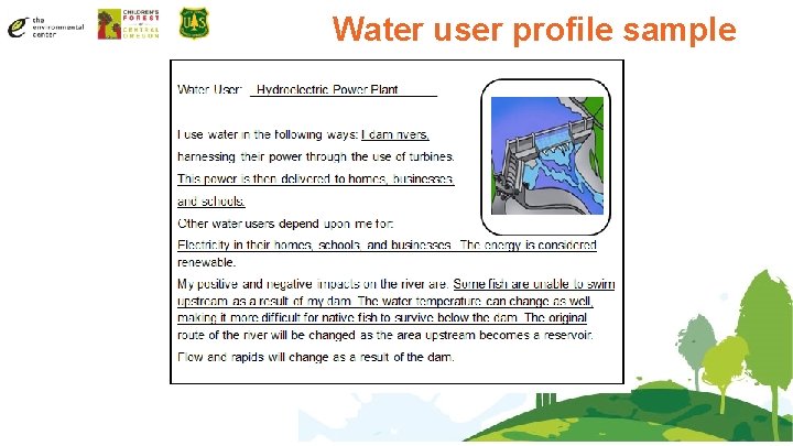 Water user profile sample 
