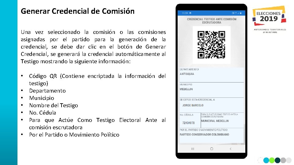 Generar Credencial de Comisión Una vez seleccionado la comisión o las comisiones asignadas por