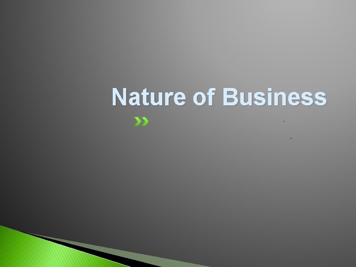 Nature of Business 