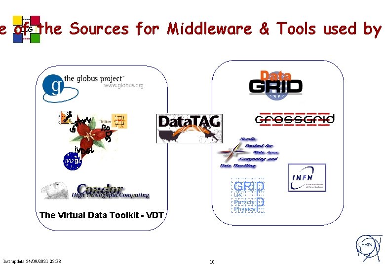 LCG the Sources for Middleware & Tools used by e of The Virtual Data