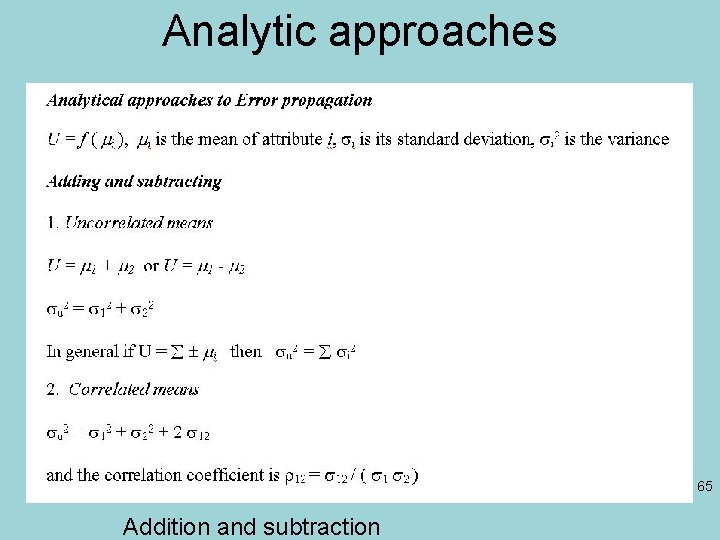 Analytic approaches 65 Addition and subtraction 