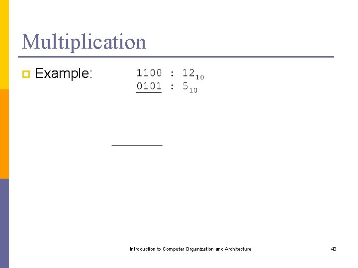 Introduction to Computer Organization and Architecture Lecture 10