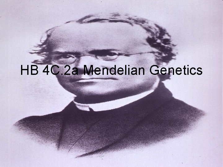 HB 4 C. 2 a Mendelian Genetics 