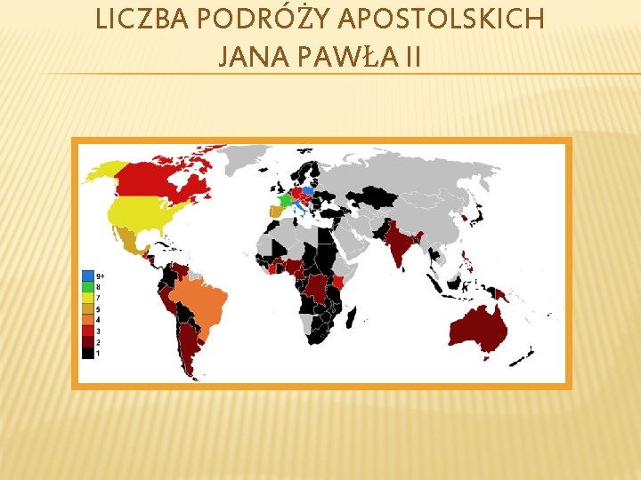 LICZBA PODRÓŻY APOSTOLSKICH JANA PAWŁA II 