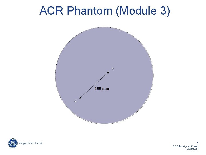 ACR Phantom (Module 3) 8 GE Title or job number 9/25/2021 