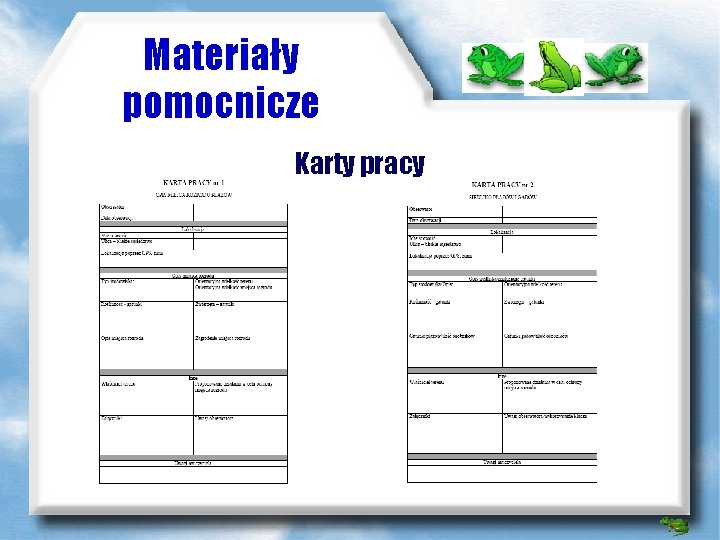 Materiały pomocnicze Karty pracy 