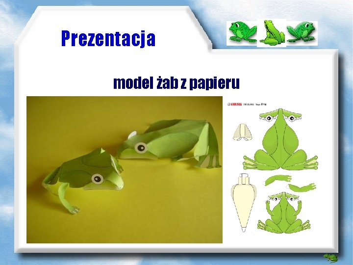 Prezentacja model żab z papieru 