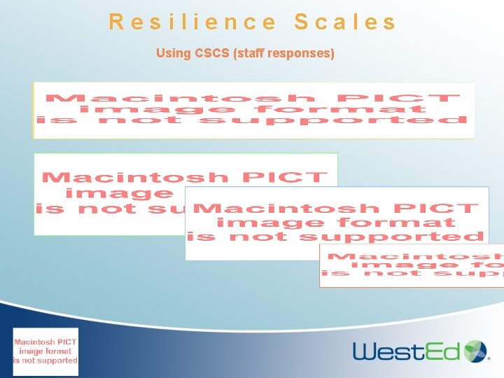 Resilience Scales Using CSCS (staff responses) 