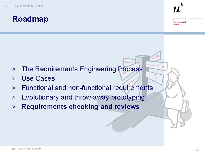 ESE — Requirements Collection Roadmap > The Requirements Engineering Process > Use Cases >