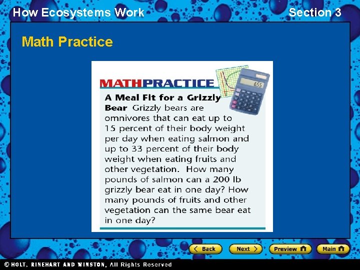 How Ecosystems Work Math Practice Section 3 