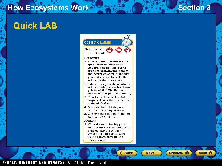 How Ecosystems Work Quick LAB Section 3 