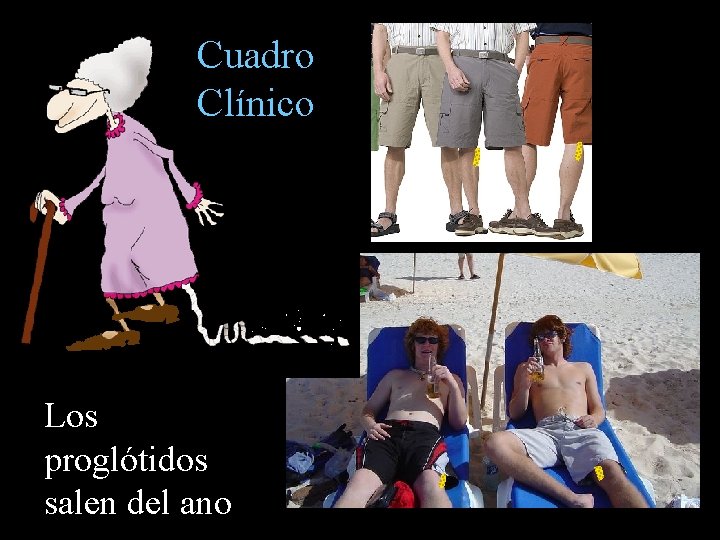 Cuadro Clínico Los proglótidos salen del ano 